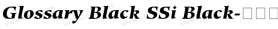 Glossary Black SSi Black字体转换